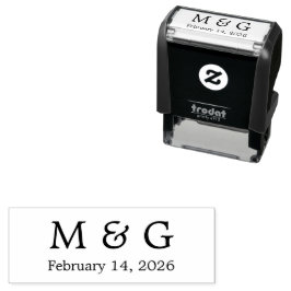 Personalisiertes individuelles Monogramm und Datum Permastempel