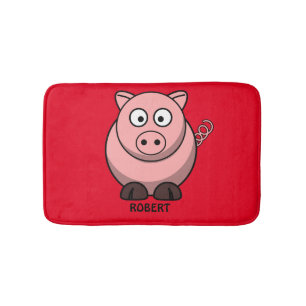 Personalisiertes, individuelles Tierpierblau Badematte