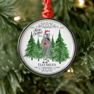 Personalisiertes individuelles Wasserfarben-Pferd  Ornament Aus Metall