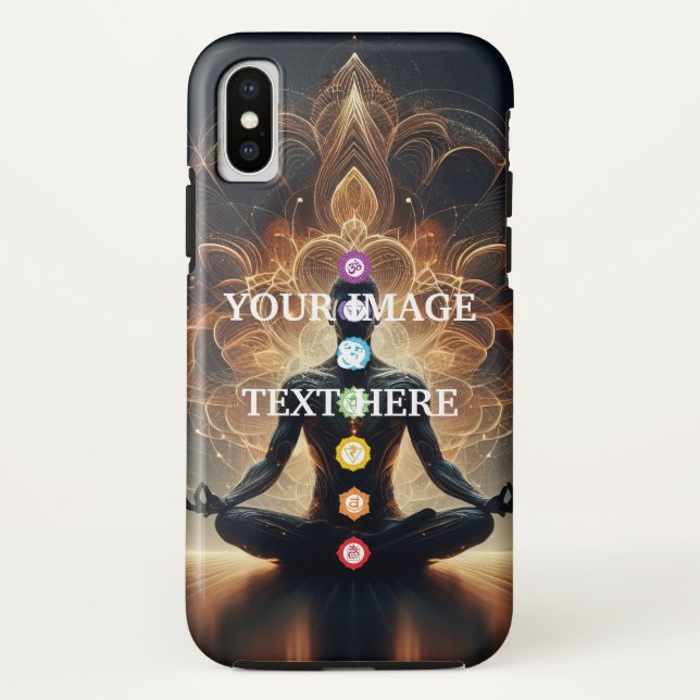 Personalisiertes individuelles Yoga Chakras Ihr ei Case-Mate iPhone Hülle (Rückseite)