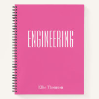 Personalisiertes Ingenieur-Graphenpapier Rosa Name