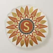 Personalisiertes Initial Afrohemian Kissen