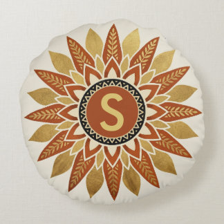 Personalisiertes Initial Afrohemian Kissen