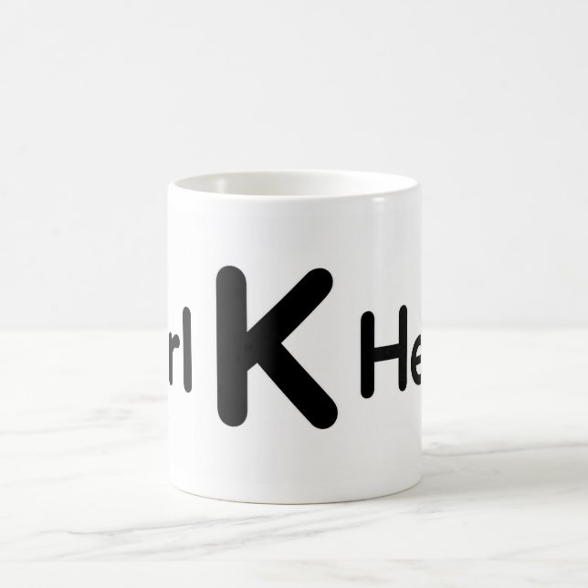 Personalisiertes Initialen-Design auf weißem Kaffe Kaffeetasse (Mittel)