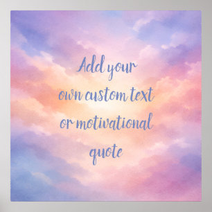 Personalisiertes Inspirationszitat – Pastellhimmel Poster