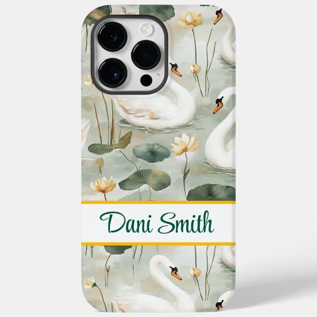 Personalisiertes iPhone 14 Pro Max Gehäuse Schwäne Case-Mate iPhone 14 Pro Max Hülle (Rückseite)