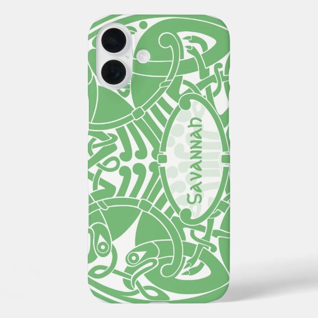 Personalisiertes iPhone mit keltischem Vogelkreism title_seo2 (Rückseite)