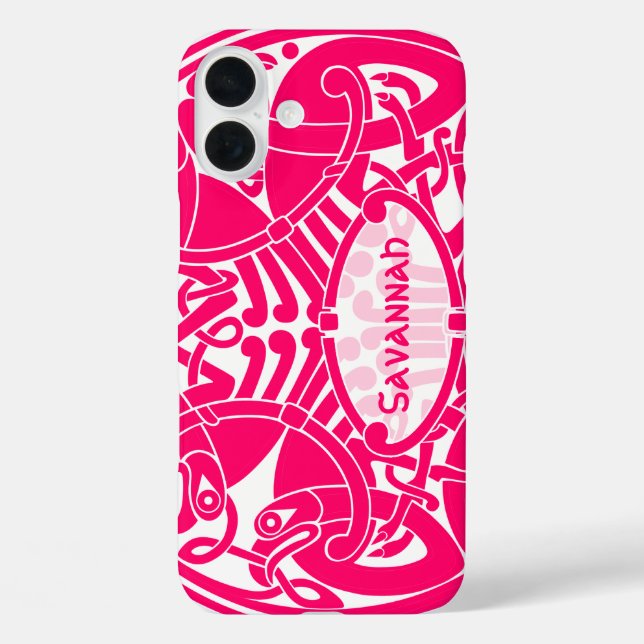 Personalisiertes iPhone mit keltischem Vogelkreism title_seo2 (Rückseite)