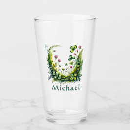 Personalisiertes Irisches Botanisches Kleeblatt Pi Glas