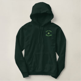 Personalisiertes irisches Kleeblatt Bestickter Hoodie