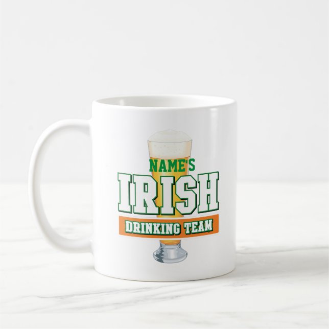 Personalisiertes Irish Drink Team Mattierte Tasse (Links)