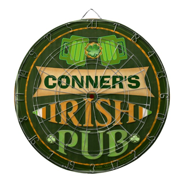 Personalisiertes Irish Pub Dart Board von St. Patr Dartscheibe (vorne)