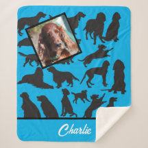 Personalisiertes Irish Setter Muster Sherpa Blanke