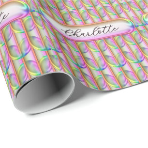 Personalisiertes Irisierendes Glas Individueller N Geschenkpapier
