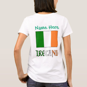 Personalisiertes Irland-Flagge-Erbe Damen- T-Shirt
