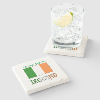 Personalisiertes Irland-Flagge-Erbe  Steinuntersetzer