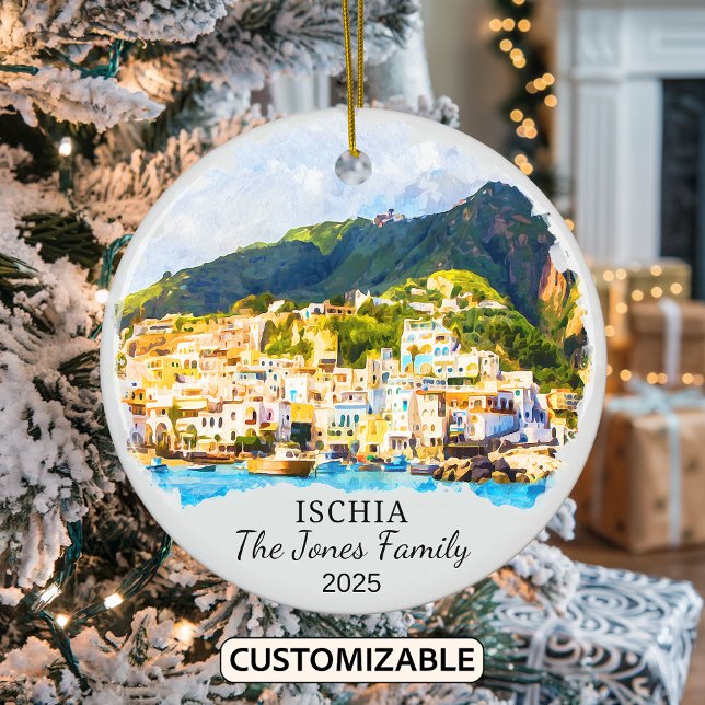 Personalisiertes Ischia-Ornament, Italien Keramik Ornament (Von Creator hochgeladen)