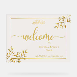 Personalisiertes islamisches Hochzeitssymbol - Elf Acrylschild