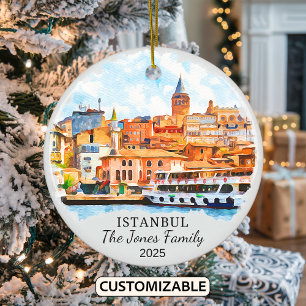 Personalisiertes Istanbul-Andenken, Türkei-Geschen Keramik Ornament