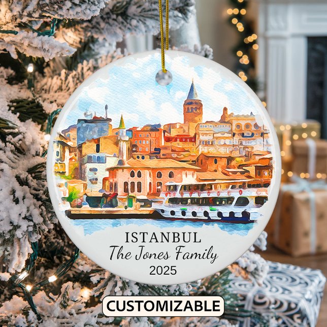 Personalisiertes Istanbul-Ornament, Geschenk der T Keramik Ornament (Von Creator hochgeladen)