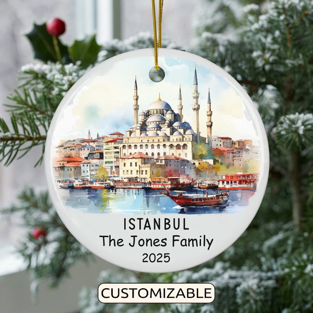 Personalisiertes Istanbul-Ornament, Türkei Keramik Ornament (Von Creator hochgeladen)