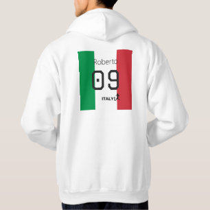 Personalisiertes Italien Nationaltrikot-Fußballtri Hoodie