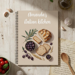 Personalisiertes italienisches Küchen-Landbrot & R Notizbuch