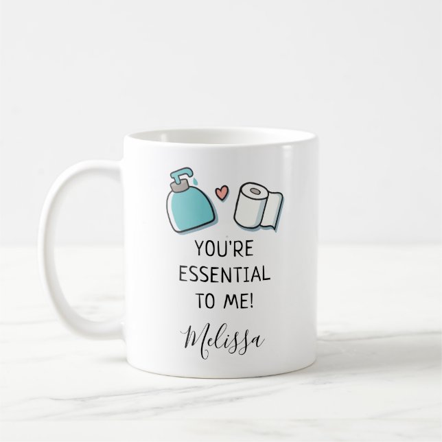 Personalisiertes Jahr der Pandemie Kaffeetasse (Links)