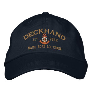 Personalisiertes Jahr Namensdeckhand LifeSaver Ank Bestickte Baseballkappe