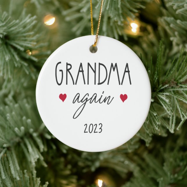 Personalisiertes Jahr Oma Wieder Weihnachtsfeierta Keramik Ornament (Baum)