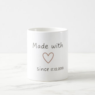 Personalisiertes Jahresgeschenk für Paare Kaffeetasse