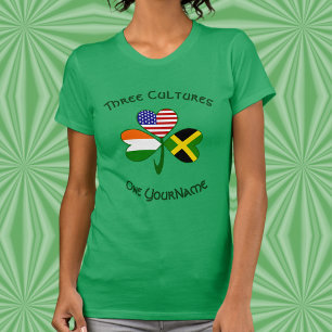 Personalisiertes Jamaika Irland USA Shamrock Damen T-Shirt
