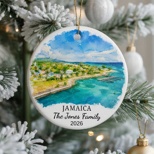 Personalisiertes jamaikanisches Keramik-Ornament, Keramik Ornament
