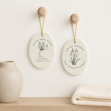 Personalisiertes Januar-Schneeglöckchen-Ornament