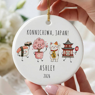 Personalisiertes Japan-Urlaubs-Ornament Keramik Ornament
