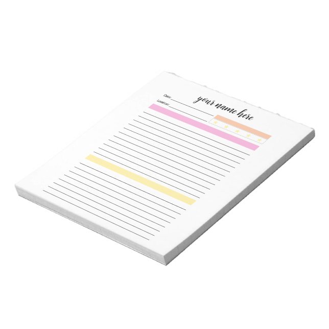 Personalisiertes Journal Notepad Notizblock (Rotiert)