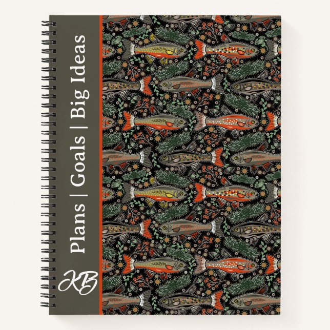 Personalisiertes Journal "Orange Gray Foreut" Notizbuch (Vorderseite)