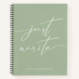 Personalisiertes Journal-Sage-Notebook für moderne Notizbuch