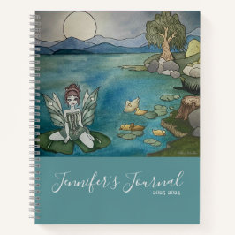 personalisiertes Journal "Verzauberter Lily Pond" Notizbuch