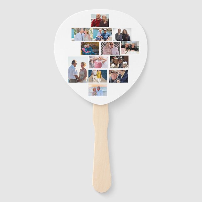 Personalisiertes Jubiläum 13 FotoCollage Fächer (Vorderseite)
