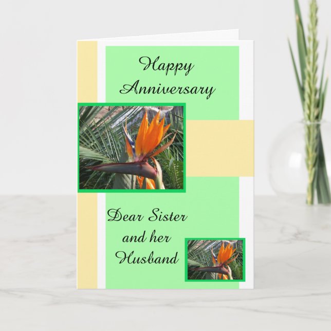 Personalisiertes Jubiläum der BlumenSchwester Karte (Vorderseite)