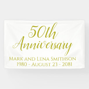 Personalisiertes Jubiläums-Party-Banner Banner
