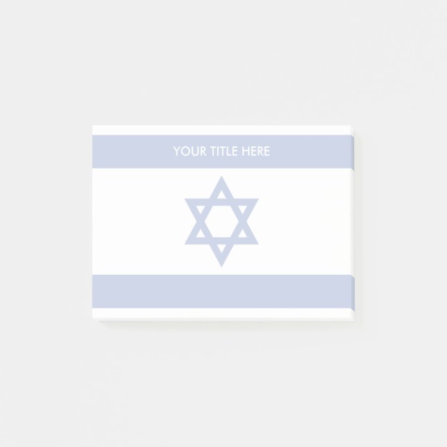 Personalisiertes jüdisches Starsymbol unter israel Post-it Klebezettel (Vorderseite)