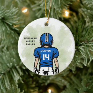 Personalisiertes Jugendfußball-Ornament Keramik Ornament