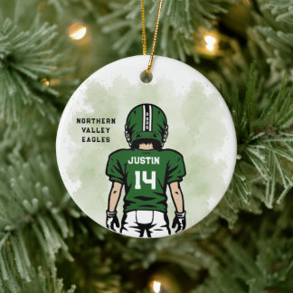 Personalisiertes Jugendfußball-Ornament Keramik Ornament