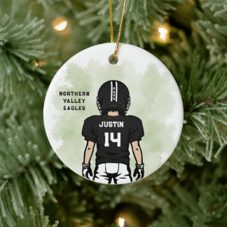 Personalisiertes Jugendfußball-Ornament Keramik Ornament