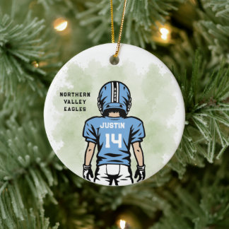 Personalisiertes Jugendfußball-Ornament Keramik Ornament