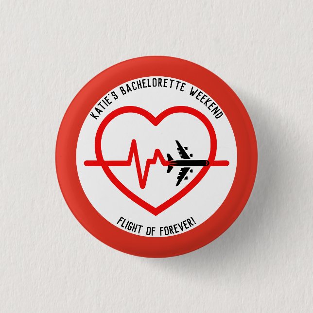 Personalisiertes Junggesellinnen-Abschiedsparty-Ge Button (Vorderseite)