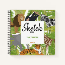 Personalisiertes Jungle Animals Safari Kinder Sket