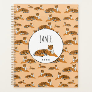 Personalisiertes Jungle Tiger Tiermuster Planer